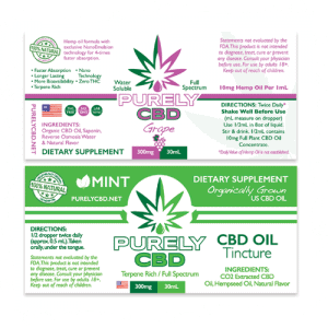 CBD product label design