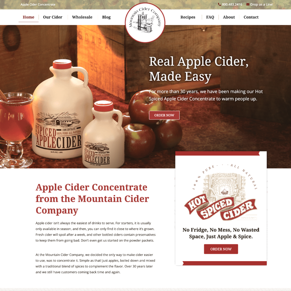 Website Deign of MTN-Cider